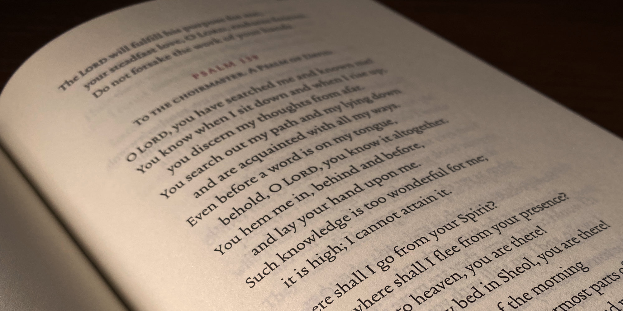 Life According to Psalm 139
